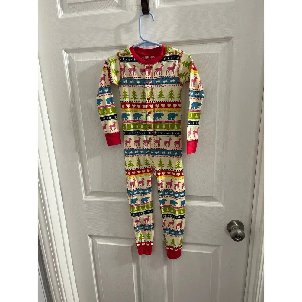 Little Blue House by Hatley Kids Union Suit Cream Fair Isle Size 2 New With Tag